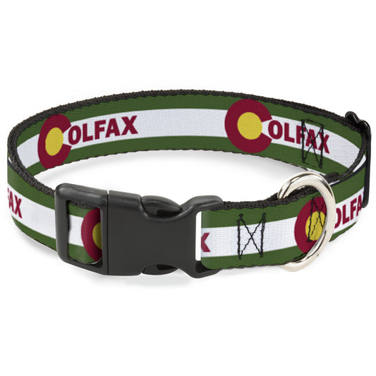 Plastic Clip Collar - COLFAX Green Stripe