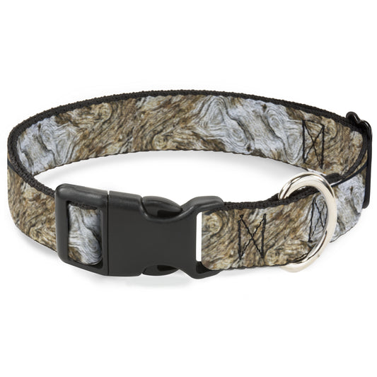 Plastic Clip Collar - Driftwood Grain