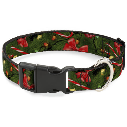 Plastic Clip Collar - Decorated Tree2 w/Bows/Lights/Candy Canes