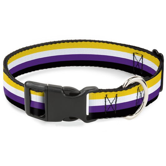 Plastic Clip Collar - Flag Non-Binary Stripe