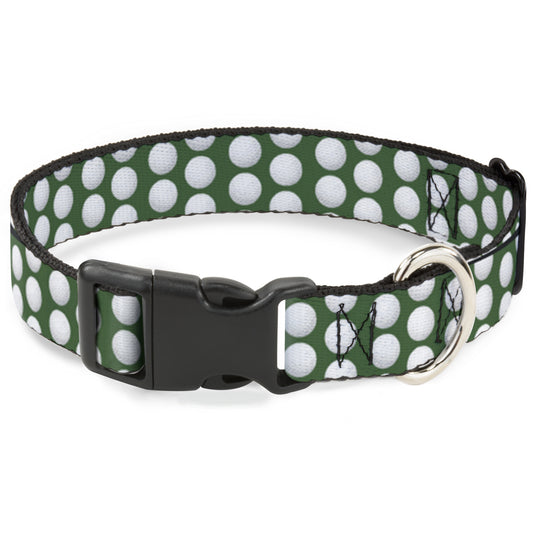Plastic Clip Collar - Golf Balls Green/White
