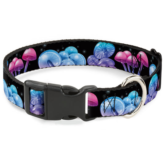 Plastic Clip Collar - Mushroom Glow Black/Multi Color