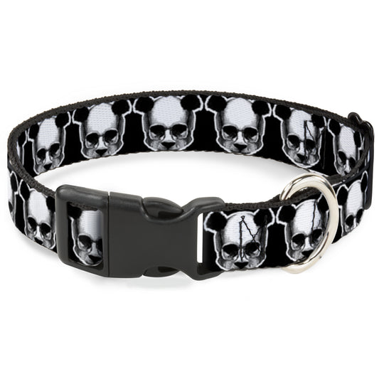 Plastic Clip Collar - Panda Skulls