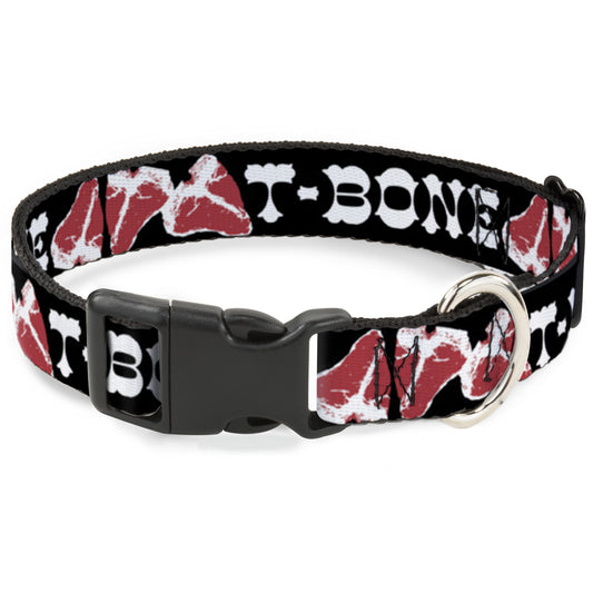 Plastic Clip Collar - Steaks w/T-BONE Text