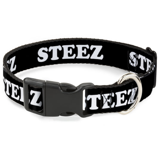 Plastic Clip Collar - STEEZ Black/White