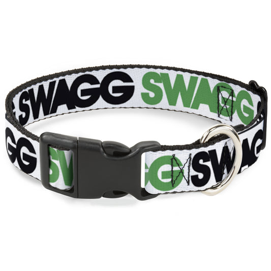 Plastic Clip Collar - SWAGG White/Black/Green