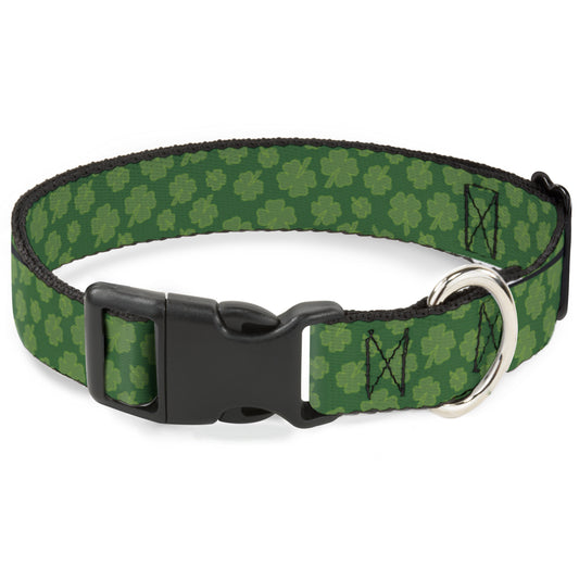 Plastic Clip Collar - St. Pat's Clovers Scattered Greens