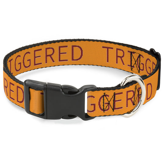 Plastic Clip Collar - TRIGGERED Orange/Burgundy