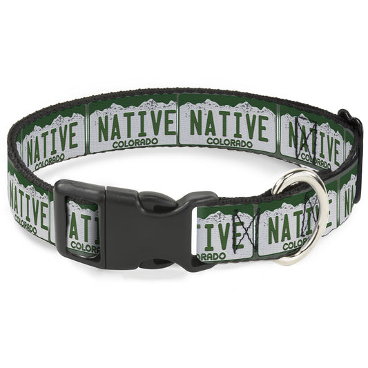Plastic Clip Collar - Colorado License Plate NATIVE