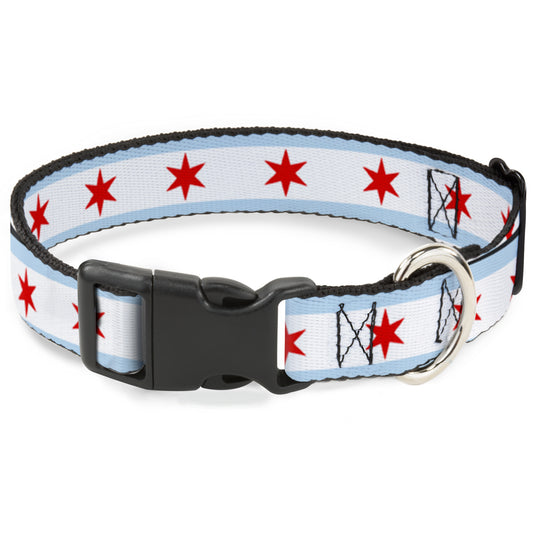 Plastic Clip Collar - Chicago Flag