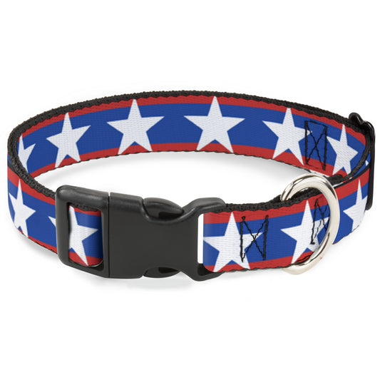 Plastic Clip Collar - Stars/Stripes Red/Blue/White
