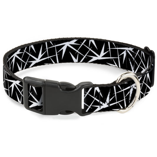Plastic Clip Collar - Spikes Scattered Black/White