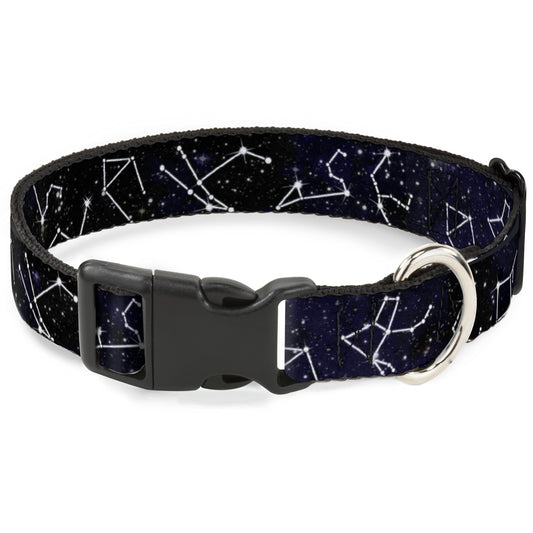 Plastic Clip Collar - Constellations-14 Galaxy/White