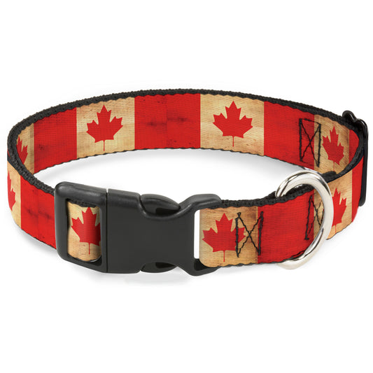 Plastic Clip Collar - Canada Flag Continuous Vintage