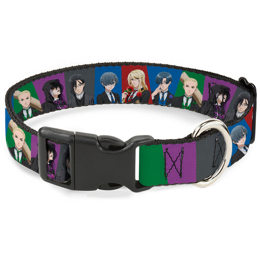 Plastic Clip Collar - Black Butler Six Character Pose Blocks Multi Color