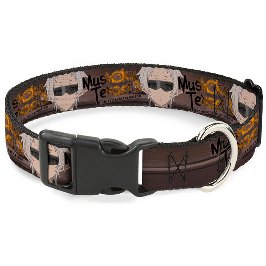 Plastic Clip Collar - MUSHOKU TENSEI Sylphiette Fitz Guard Pose and Title Logo Browns