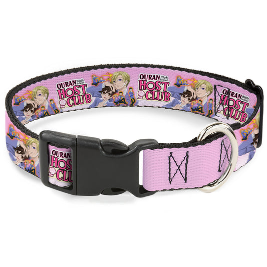 Plastic Clip Collar - OURAN HIGH SCHOOL Character Group Pose and Title Logo Pinks