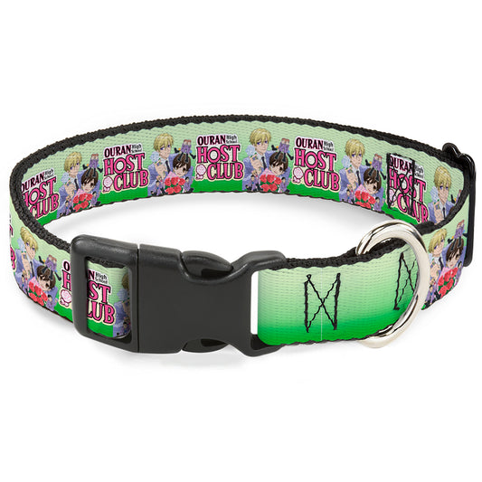 Plastic Clip Collar - OURAN HIGH SCHOOL HOST CLUB Haruhi and Friends Group Pose and Title Logo Greens