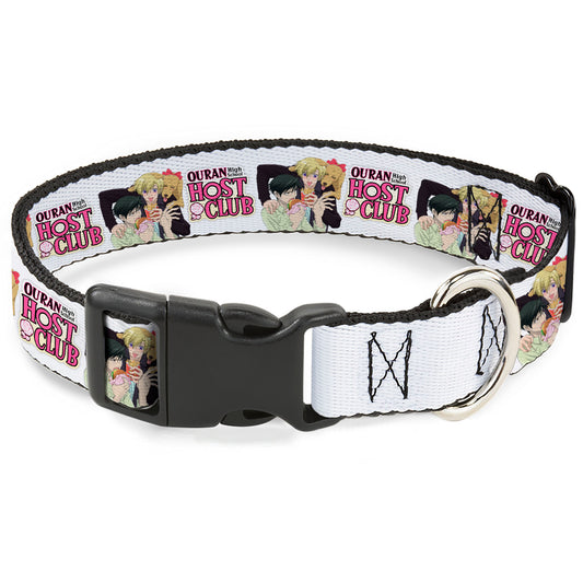Plastic Clip Collar - OURAN HIGH SCHOOL HOST CLUB Kyoya Haruhi and Antoinette Pose and Title Logo White