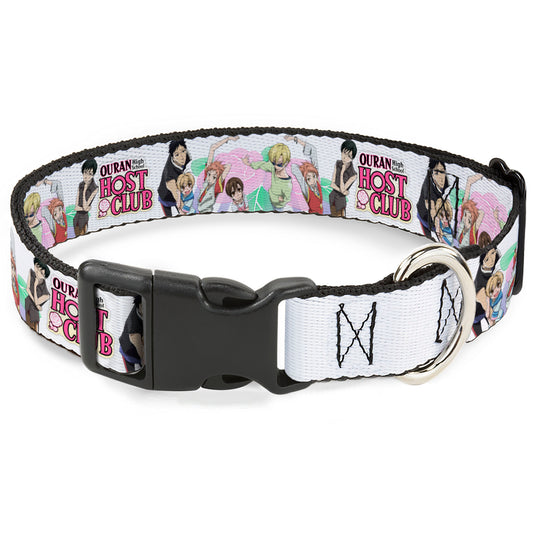 Plastic Clip Collar - OURAN HIGH SCHOOL Seven Character Group Pose and Title Logo White