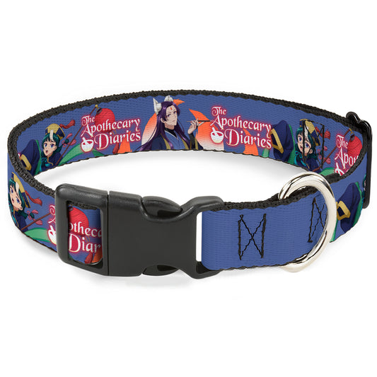 Plastic Clip Collar - THE APOTHECARY DIARIES Jinshi and Maomao Pose and Title Logo Purple