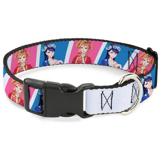 Plastic Clip Collar - The Apothecary Diaries Gyokuyo and Lihua Pose Blocks White/Pink/Blue