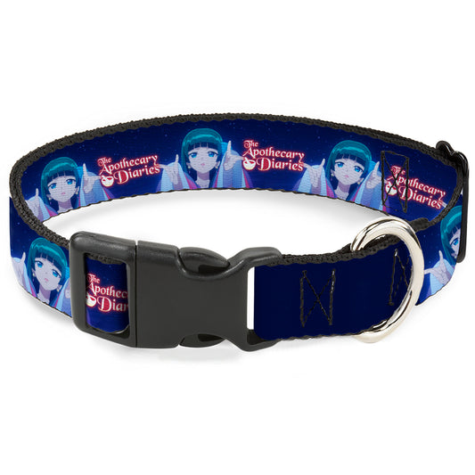 Plastic Clip Collar - THE APOTHECARY DIARIES Maomao Hands Out Pose and Title Logo Purples