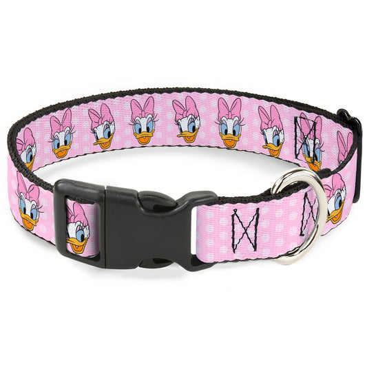 Plastic Clip Collar - Daisy Duck 2-Expressions/Dots Pinks