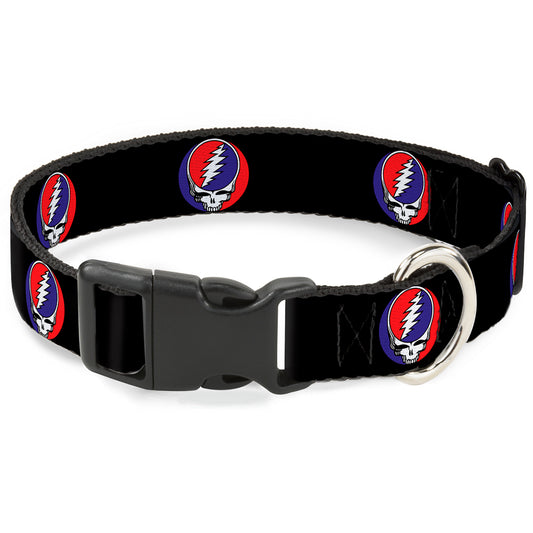 Plastic Clip Collar - Steal Your Face Repeat Black/Color
