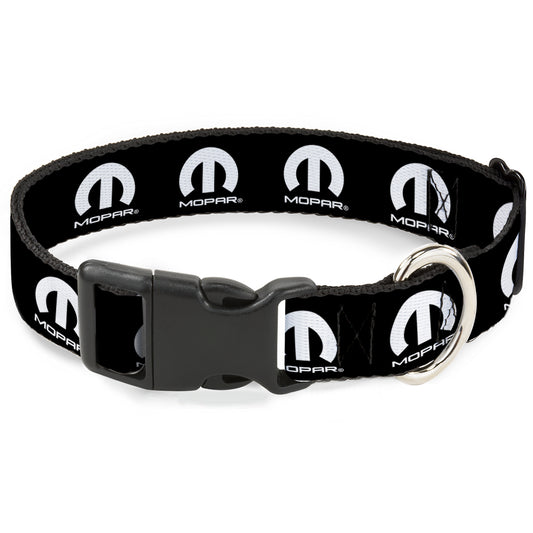 Plastic Clip Collar - MOPAR Logo Repeat Black/White
