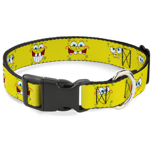 Plastic Clip Collar - SpongeBob Expressions Yellow