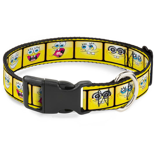 Plastic Clip Collar - SpongeBob 10-Expressions Filmstrip Yellows/Black/White