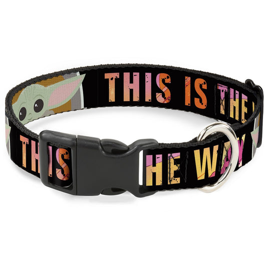 Plastic Clip Collar - Star Wars The Child Chibi Pod Pose THIS IS THE WAY Black/Multi Color