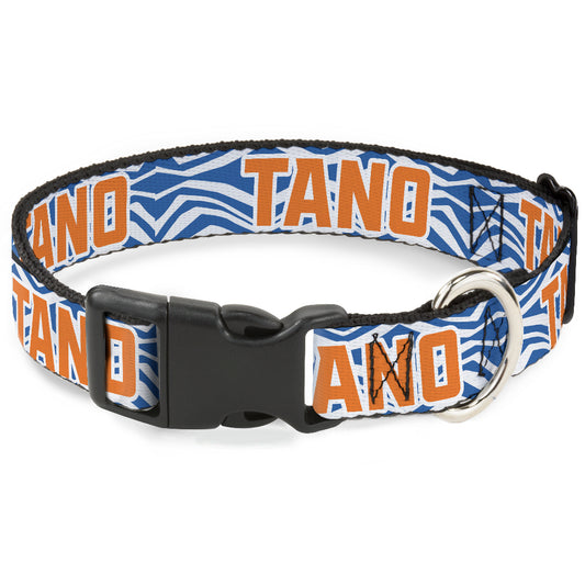 Plastic Clip Collar - Star Wars The Clone Wars Ahsoka TANO Text Waves White/Blue/Orange