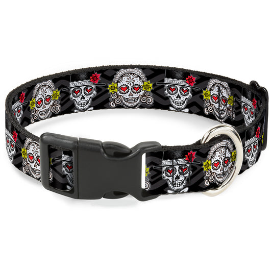 Plastic Clip Collar - Los Novios Black/Gray/White/Multi Color