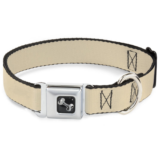 Dog Bone Seatbelt Buckle Collar - Tan