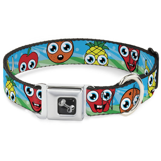 Dog Bone Seatbelt Buckle Collar - Fruit Cartoon