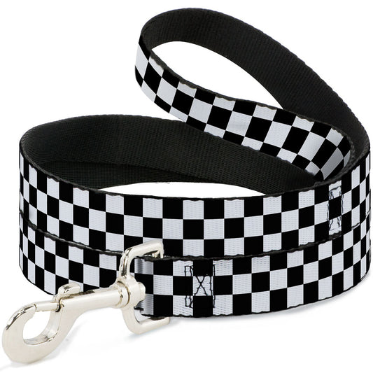 Dog Leash - Checker Black/White
