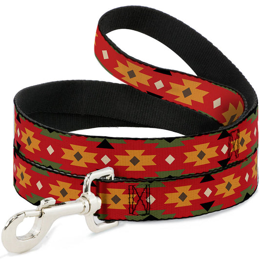 Dog Leash - Navajo Tan/Rust/Olive/Black