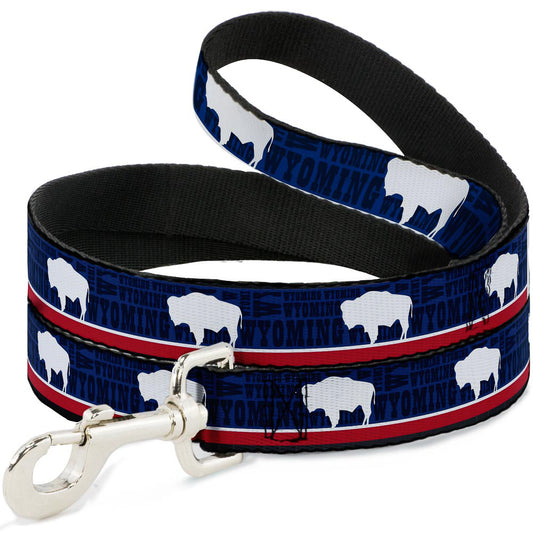 Dog Leash - Wyoming Flags/WYOMING Typography