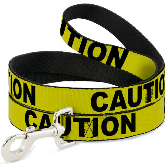 Dog Leash - CAUTION Yellow/Black