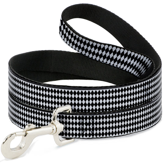 Dog Leash - Diamonds Stripe White/Black