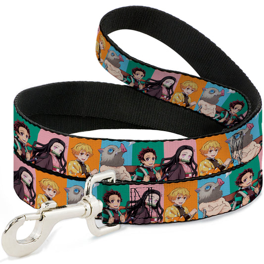 Dog Leash - Demon Slayer Four Character Group Pose Blocks Multi Color