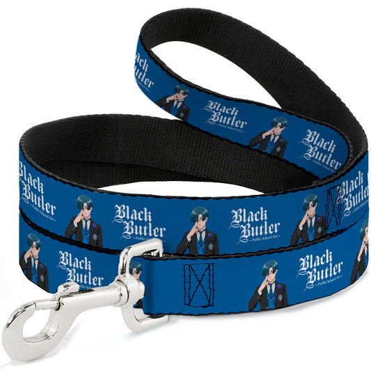 Dog Leash - BLACK BUTLER Lawrence Bluewer Pose and Title Logo Blue