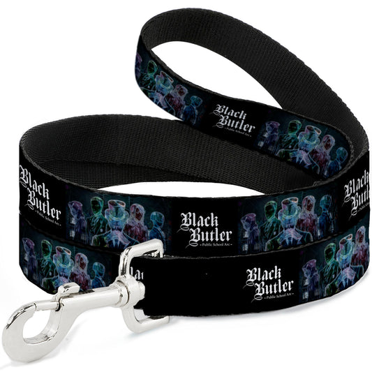 Dog Leash - BLACK BUTLER Five Character Group Pose and Title Logo Black