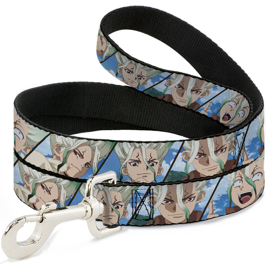 Dog Leash - Dr. Stone Senku Ishigami Expression Blocks Blues