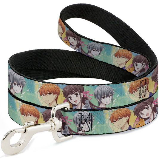 Dog Leash - Fruits Basket Kyo Tohru Yuki Group Pose Greens/Blues