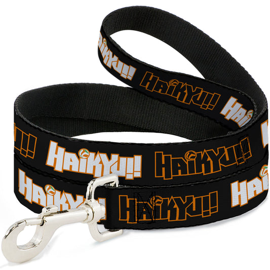 Dog Leash - HAIKYU Title Logos Black/Orange/White