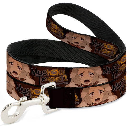 Dog Leash - MUSHOKU TENSEI Pursena Adoldia Pose and Title Logo Browns