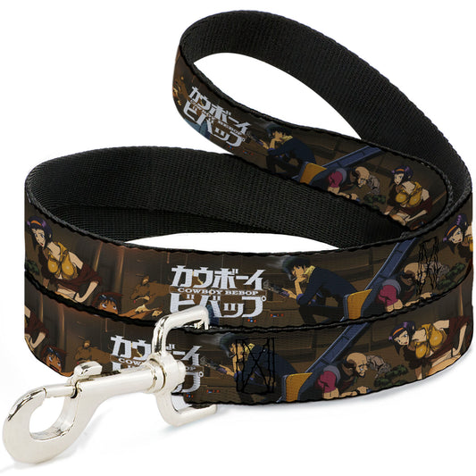 Dog Leash - COWBOY BEBOP Jet Black and Crew Bonsai Tree Scene and Title Logo